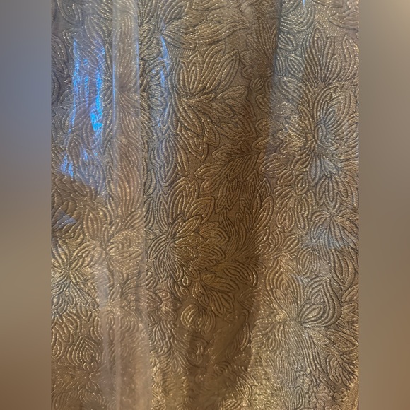 Markarian Strapless Yolanda Gold Brocade Gown - Picture 6 of 11